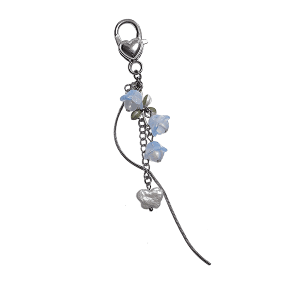 (Tiirish) Lily Of The Valley Keyring Blue