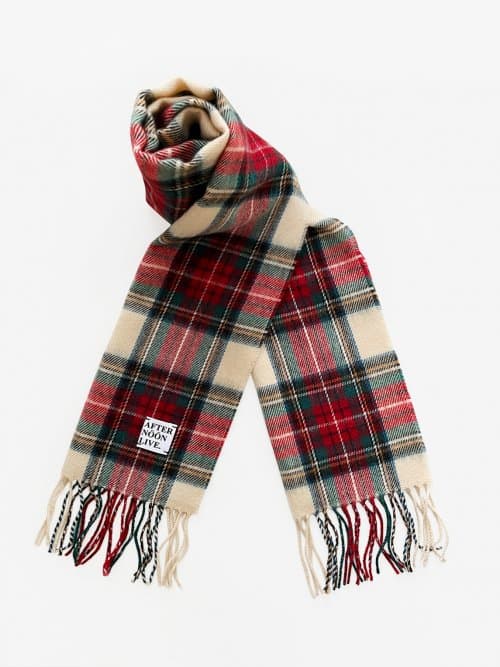 Wool Muffler (90s Tartan Check / The Colors of Christmas)