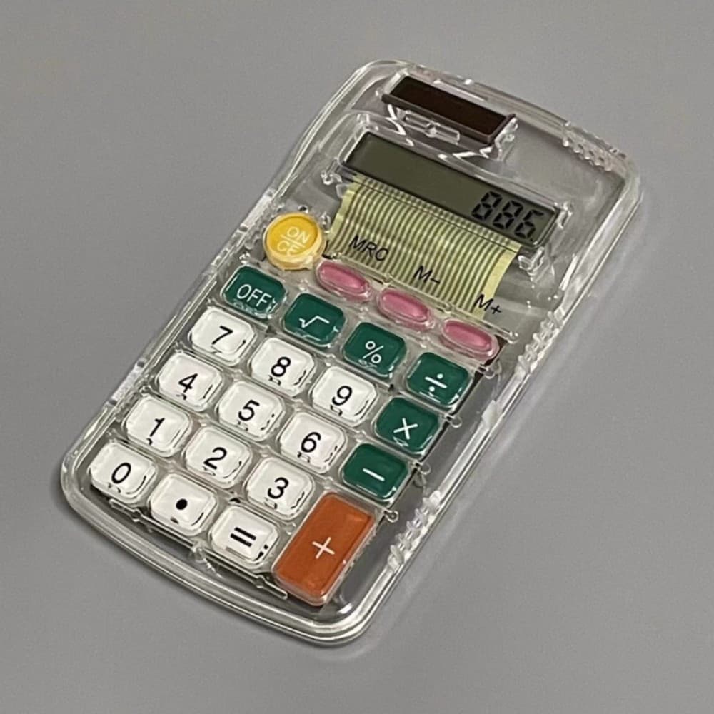 Retro Calculator Transparent Design Vintage Pretty Office Cute Desk Decoration