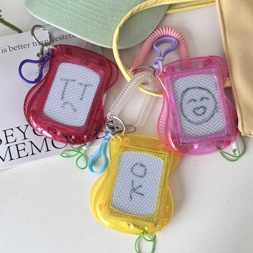 Cute drawing board key ring 6 colors cell phone couple bag cham