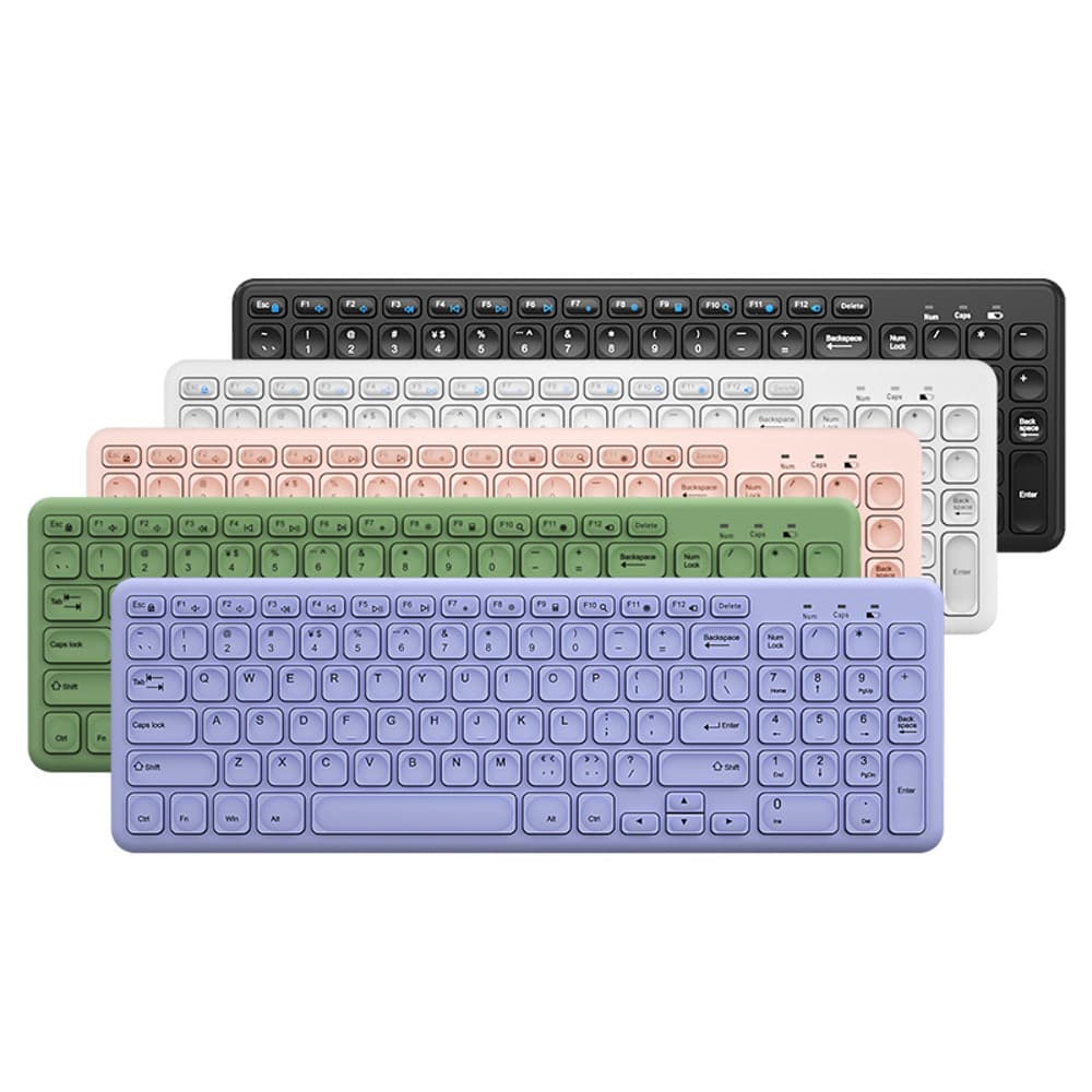 Purple Purple Purple Wireless Retro Keyboard 2.4 G Khaki Green Laptop