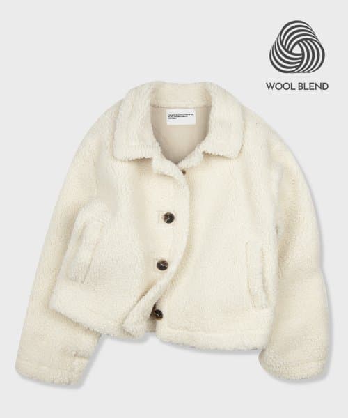 wool oversized fit soft soft suede wool suede coat non-tone jumper [white]