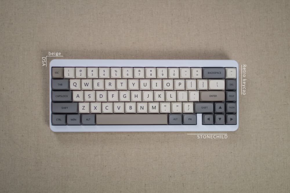 Retro Beige DSA Key Cap