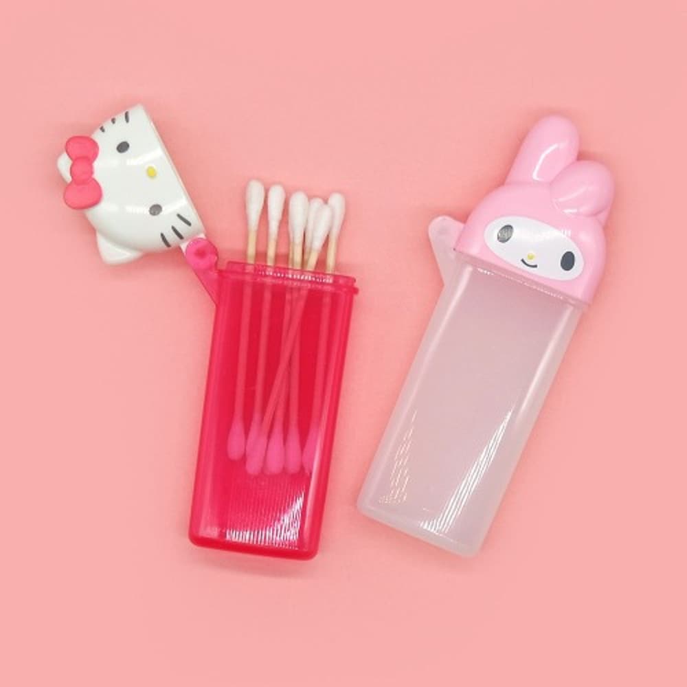 Sanrio Swab Case Hello Kitty My Melody Storage Cute Storage Pink Cat Accessories