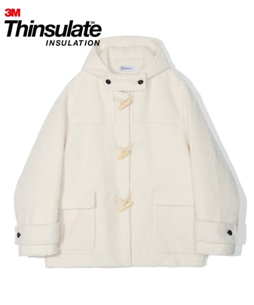 3M Sinslate Boa Fleece Corn Boy Duffle Coat Ivory